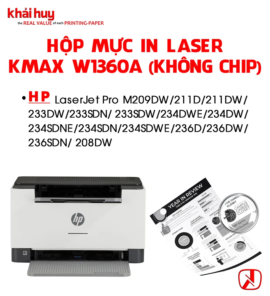 HỘP MỰC IN LASER KMAX W1360A (KHÔNG CHIP)