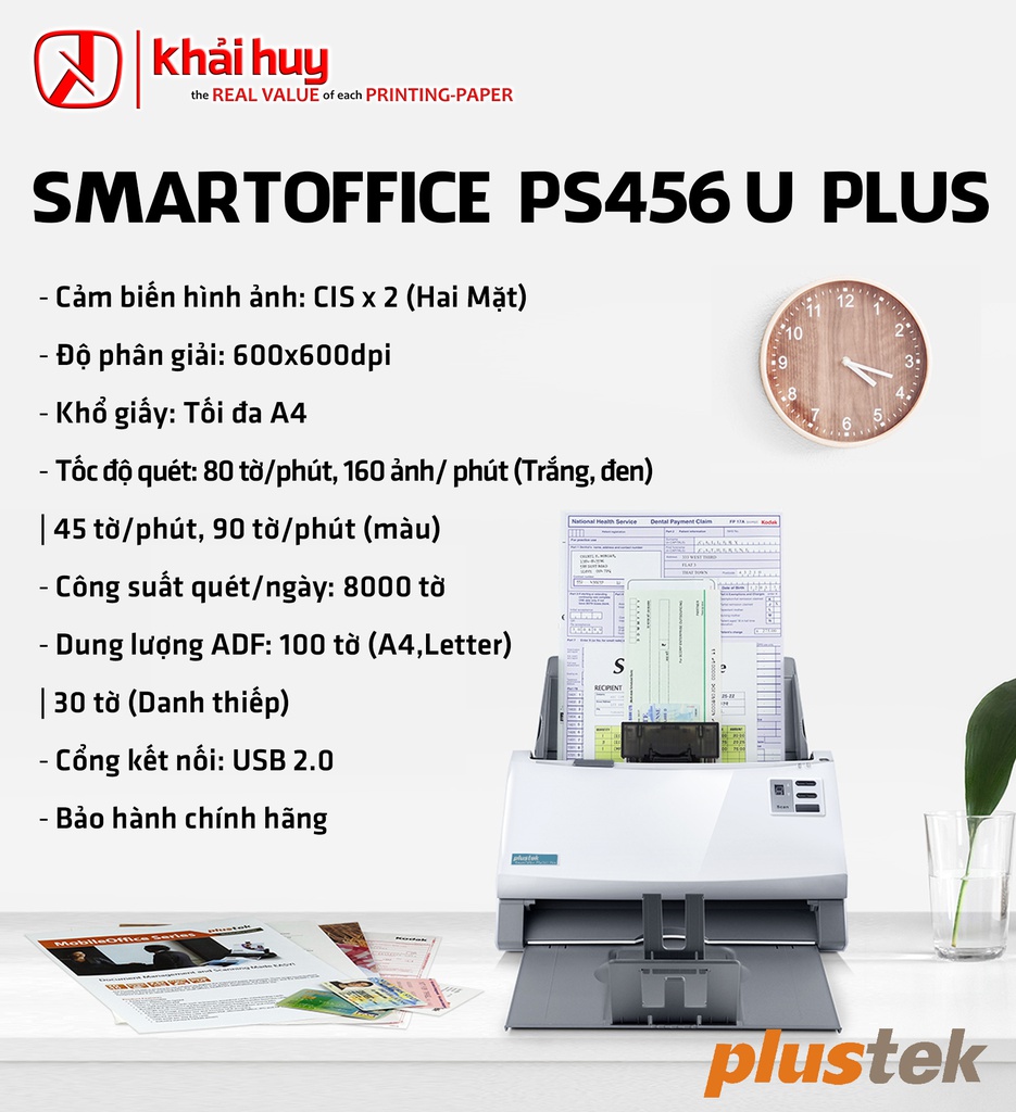 MÁY QUÉT PLUSTEK SMARTOFFICE PS456U PLUS