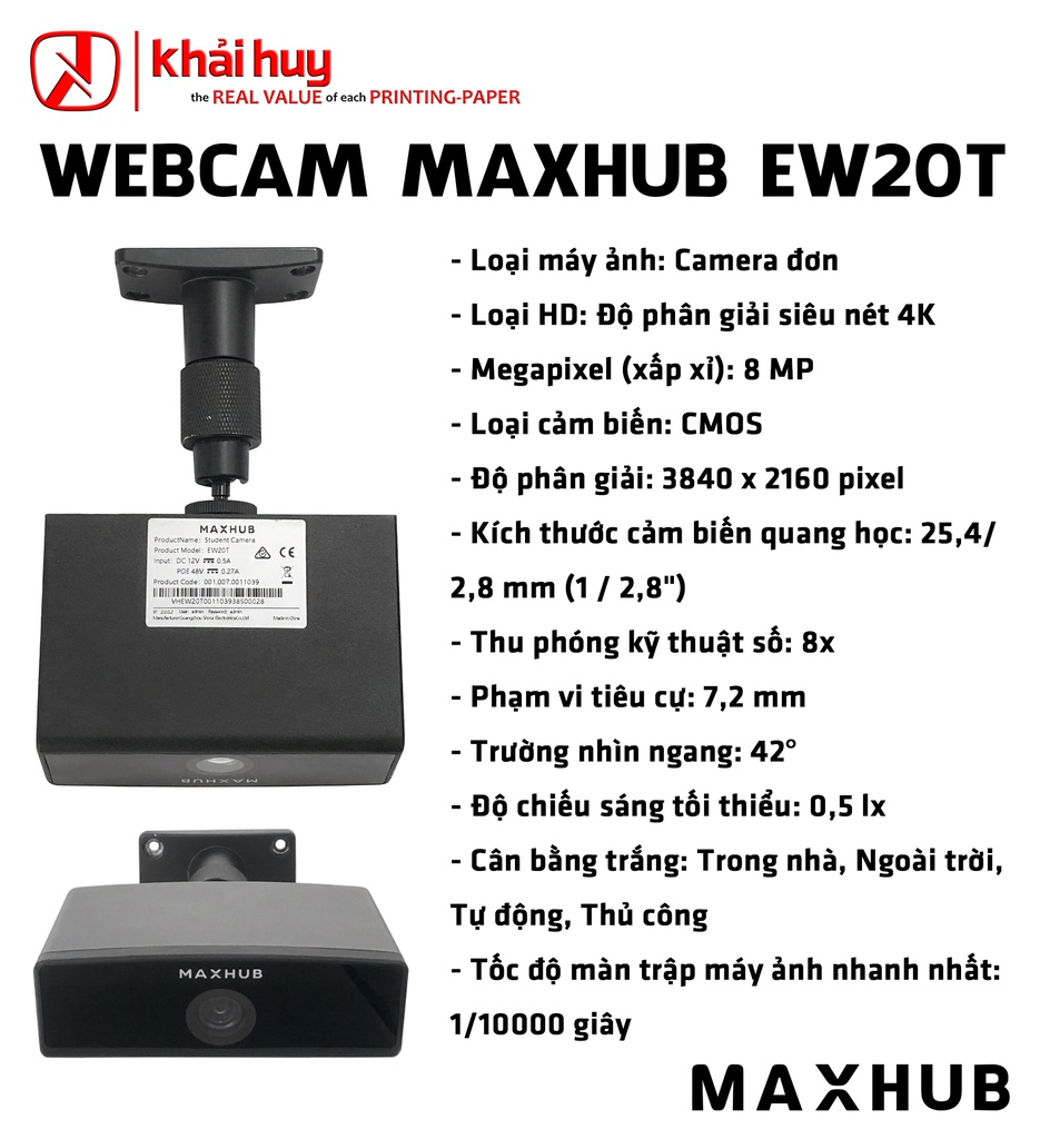 WEBCAM MAXHUB EW20T