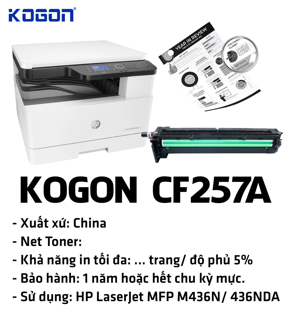 HỘP TRỐNG IN LASER KOGON CF257A