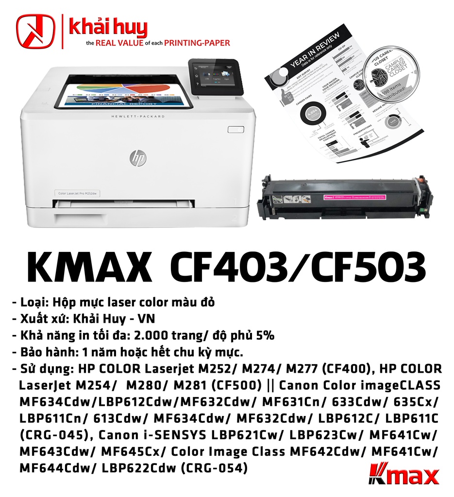 HỘP MỰC IN LASER KMAX CF403/CF503