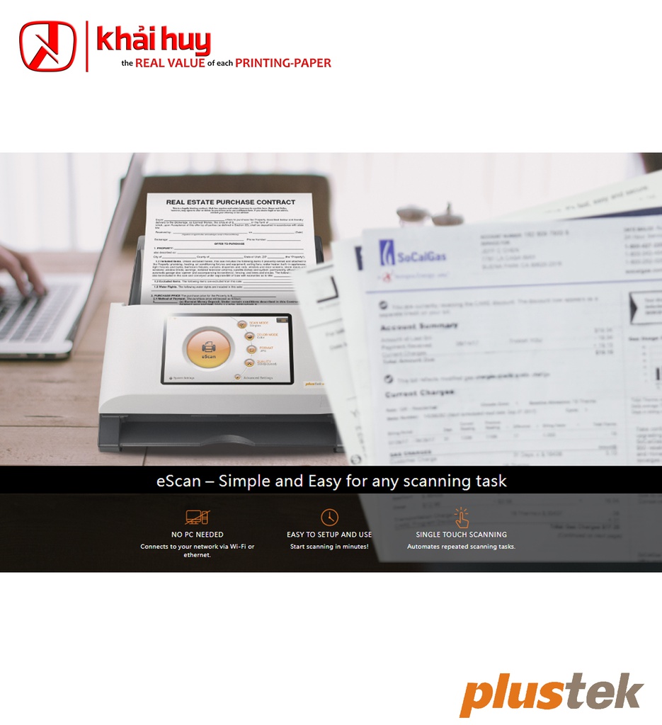 MÁY QUÉT MẠNG PLUSTEK ESCAN A350