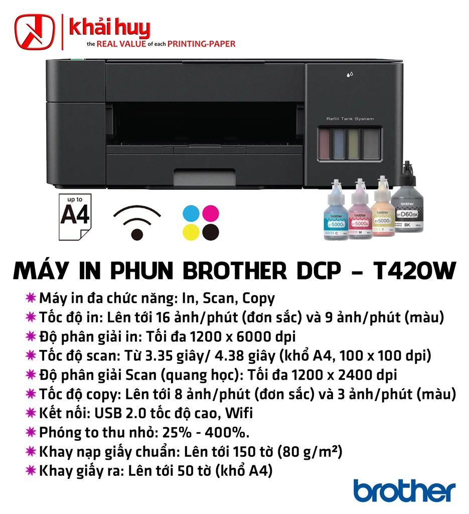 MÁY IN PHUN BROTHER DCP - T420W