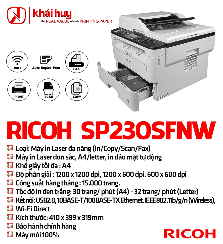 MÁY IN LASER RICOH SP230SFNW
