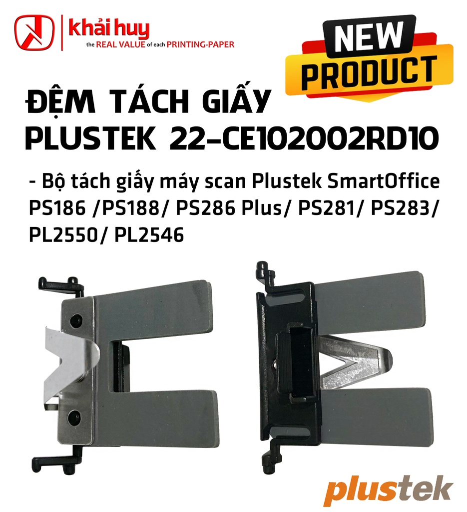 ĐỆM TÁCH GIẤY PLUSTEK 22-CE102002RD10