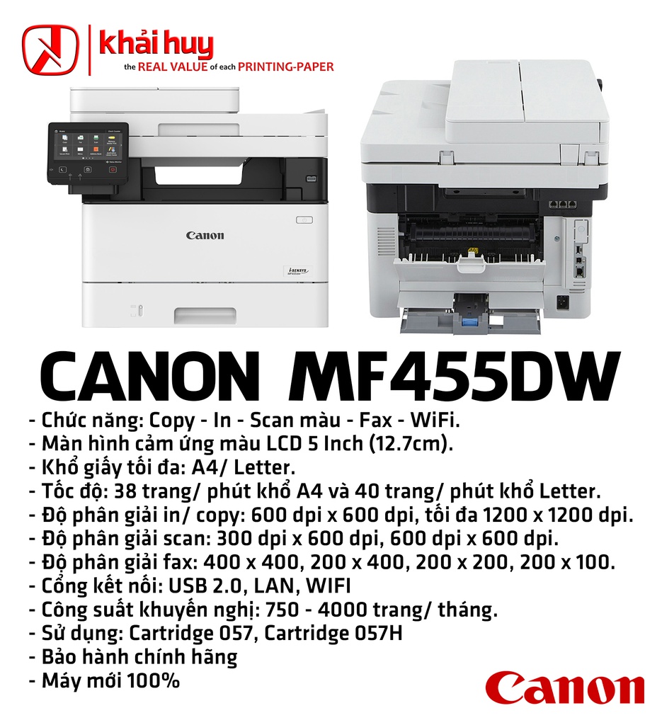 MÁY IN LASER CANON MF455DW