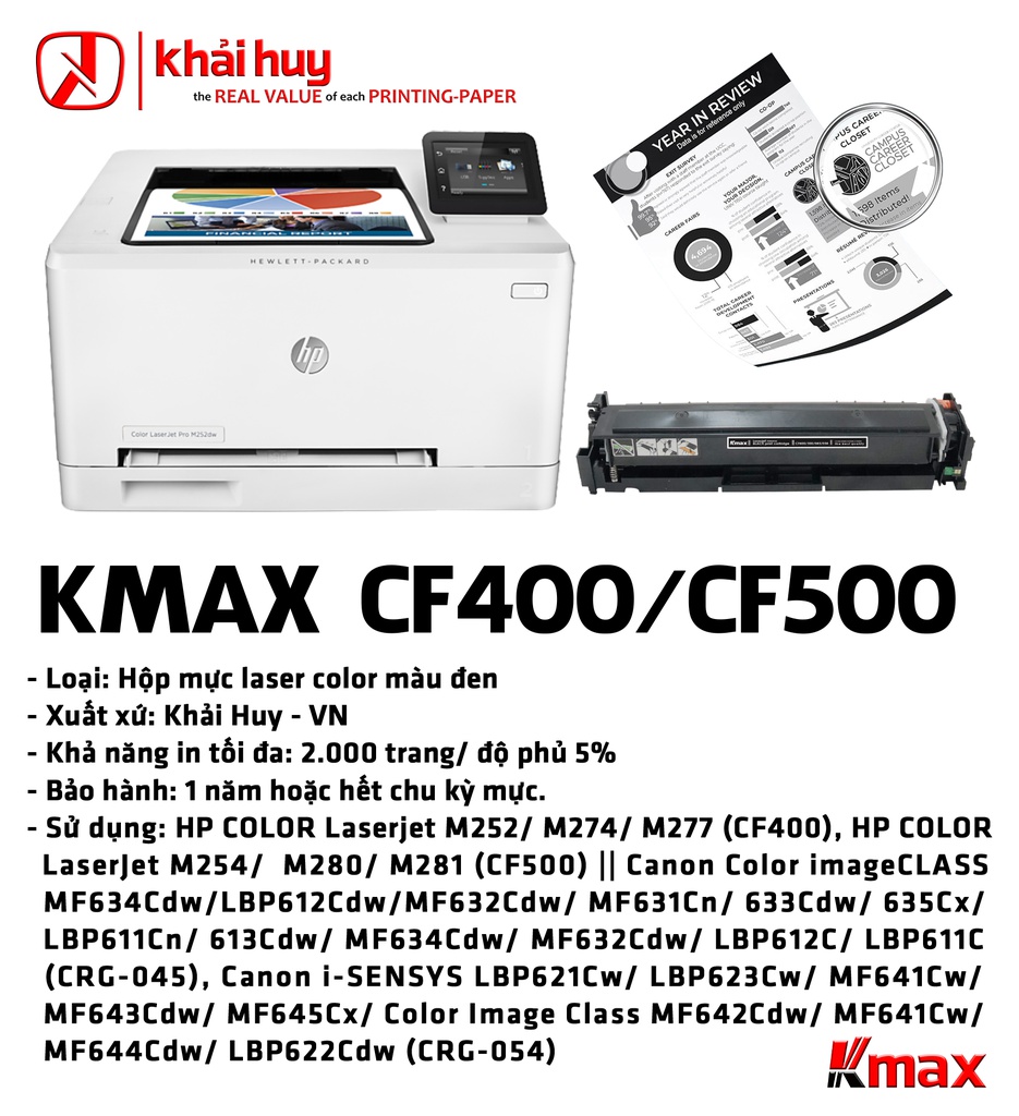 HỘP MỰC IN LASER KMAX CF400/CF500