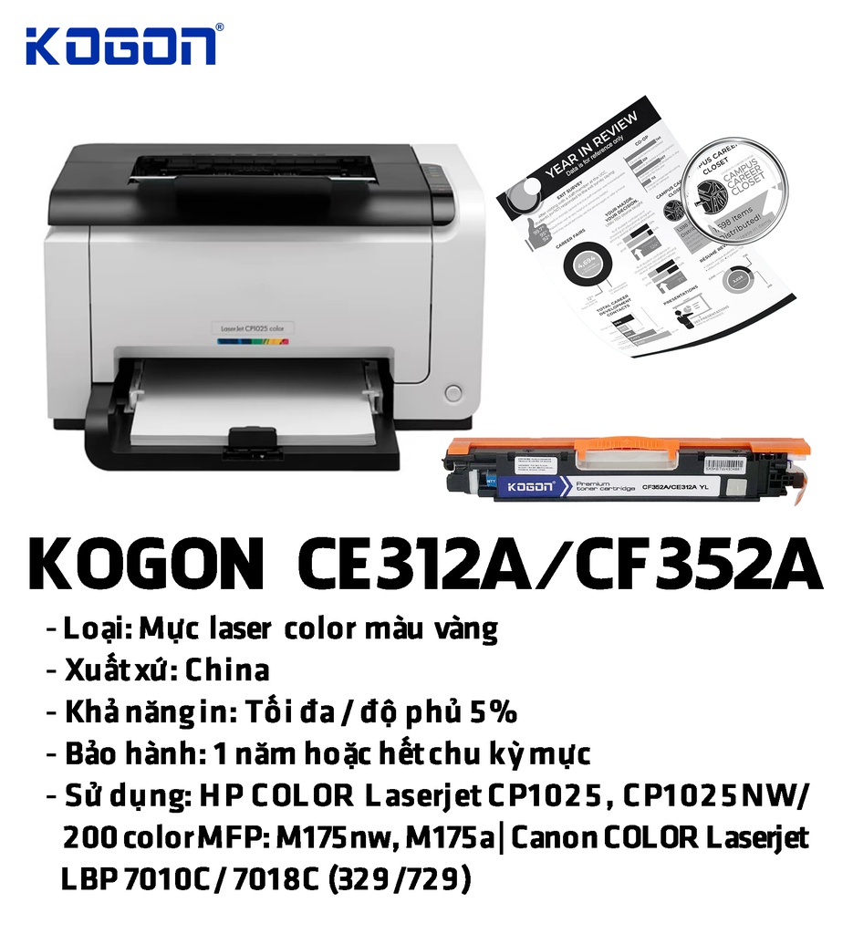 HỘP MỰC IN TONER KOGON CE312A/ CF352A