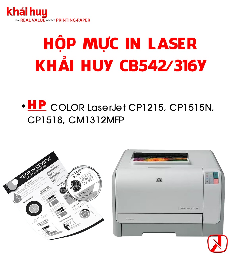 HỘP MỰC IN LASER KHẢI HUY CB542/ 316Y