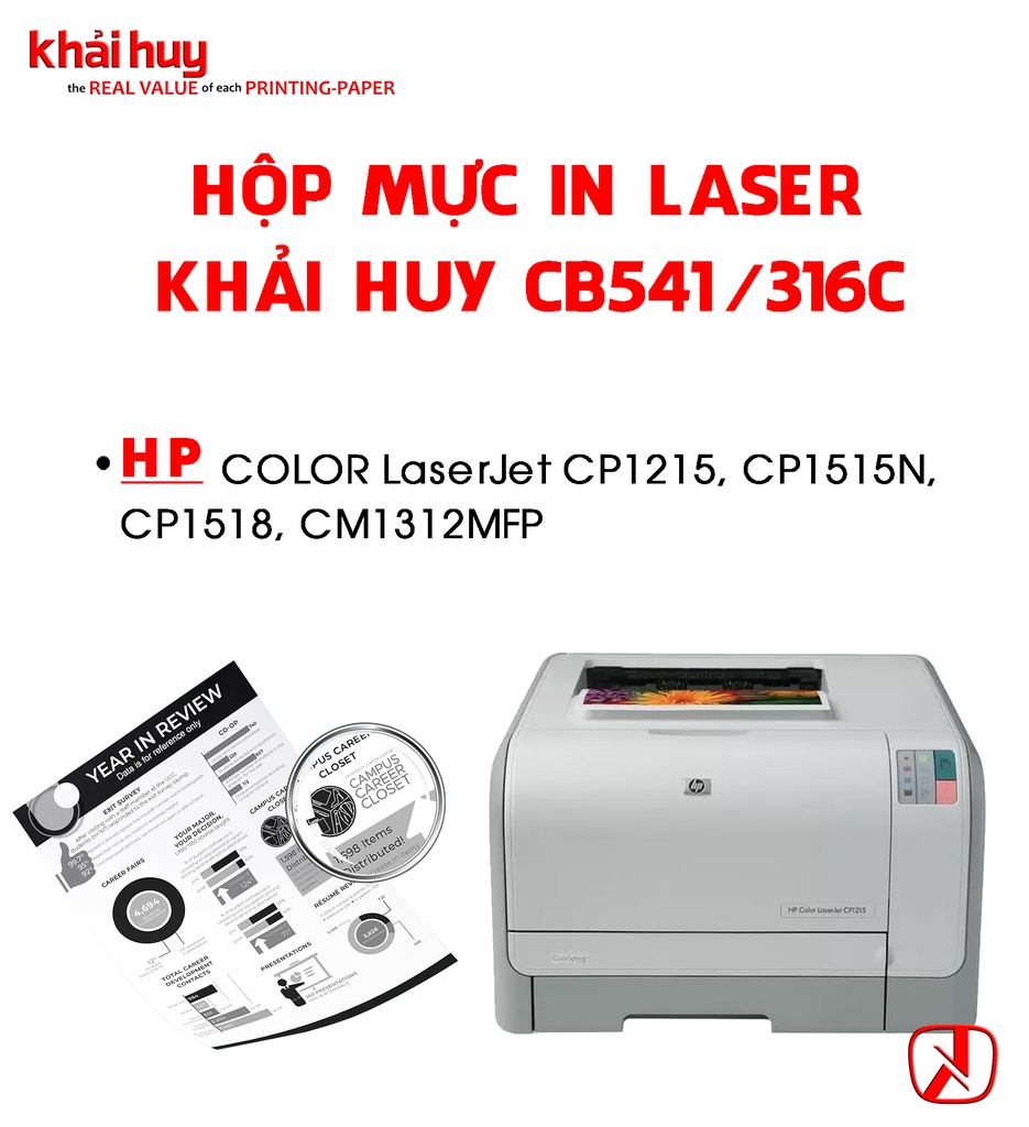 HỘP MỰC IN LASER KHẢI HUY CB541/ 316C