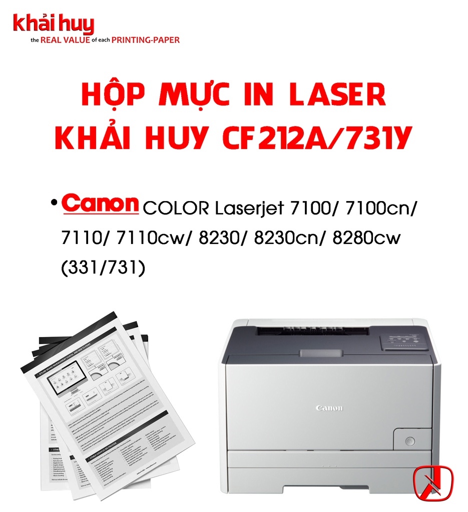 HỘP MỰC IN LASER KHẢI HUY CF212A/ 731Y