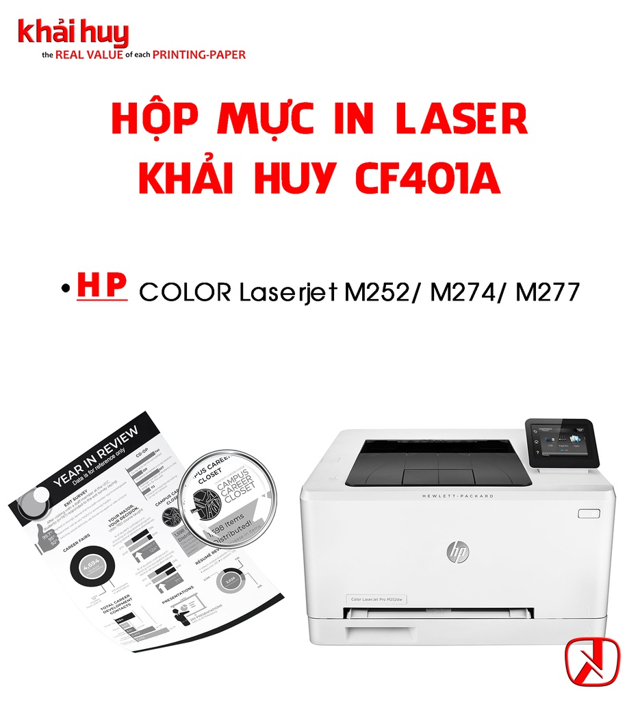 HỘP MỰC IN LASER KHẢI HUY CF401A