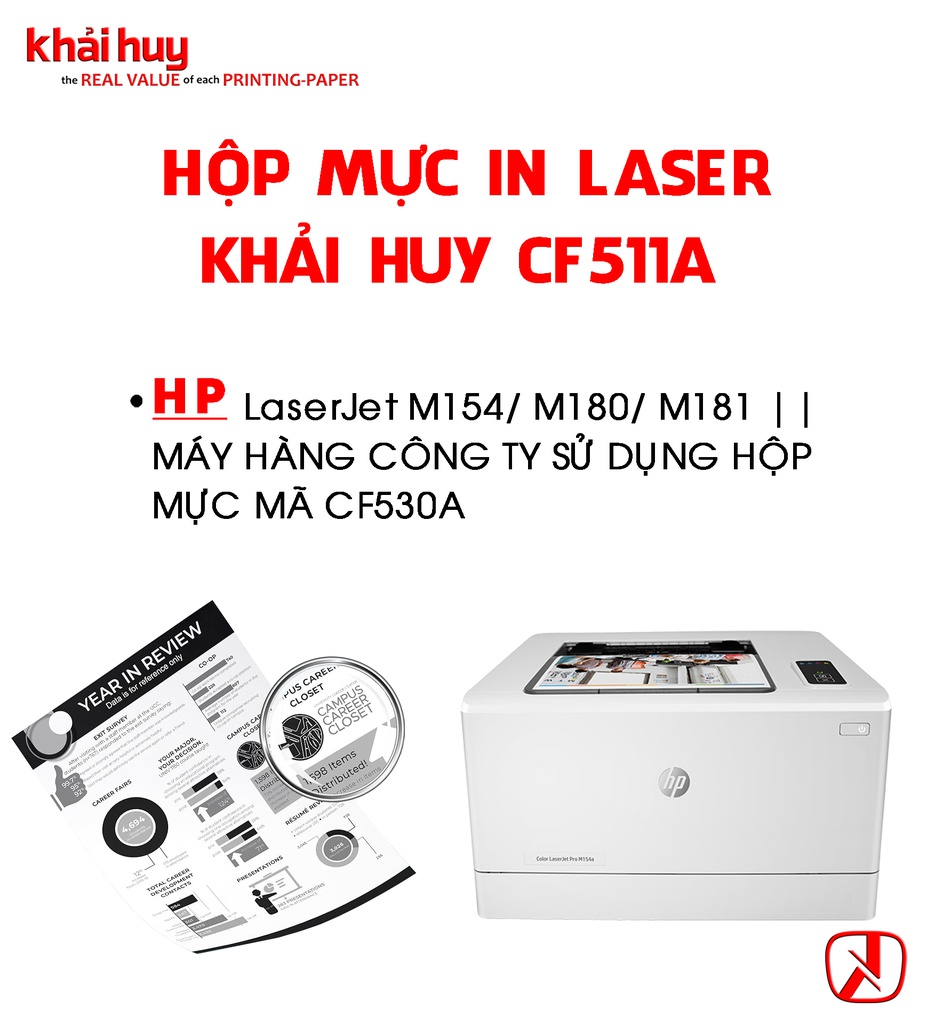 HỘP MỰC IN LASER KHẢI HUY CF511A