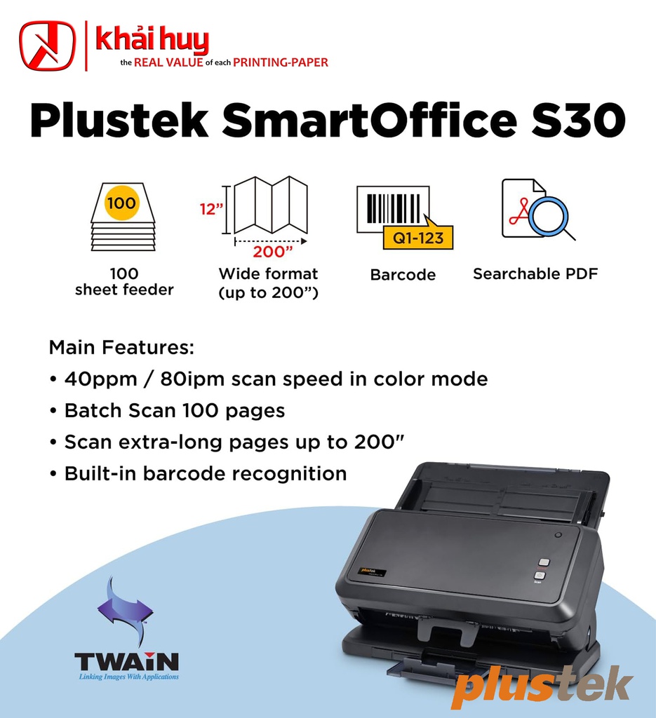 MÁY QUÉT PLUSTEK SMARTOFFICE S30