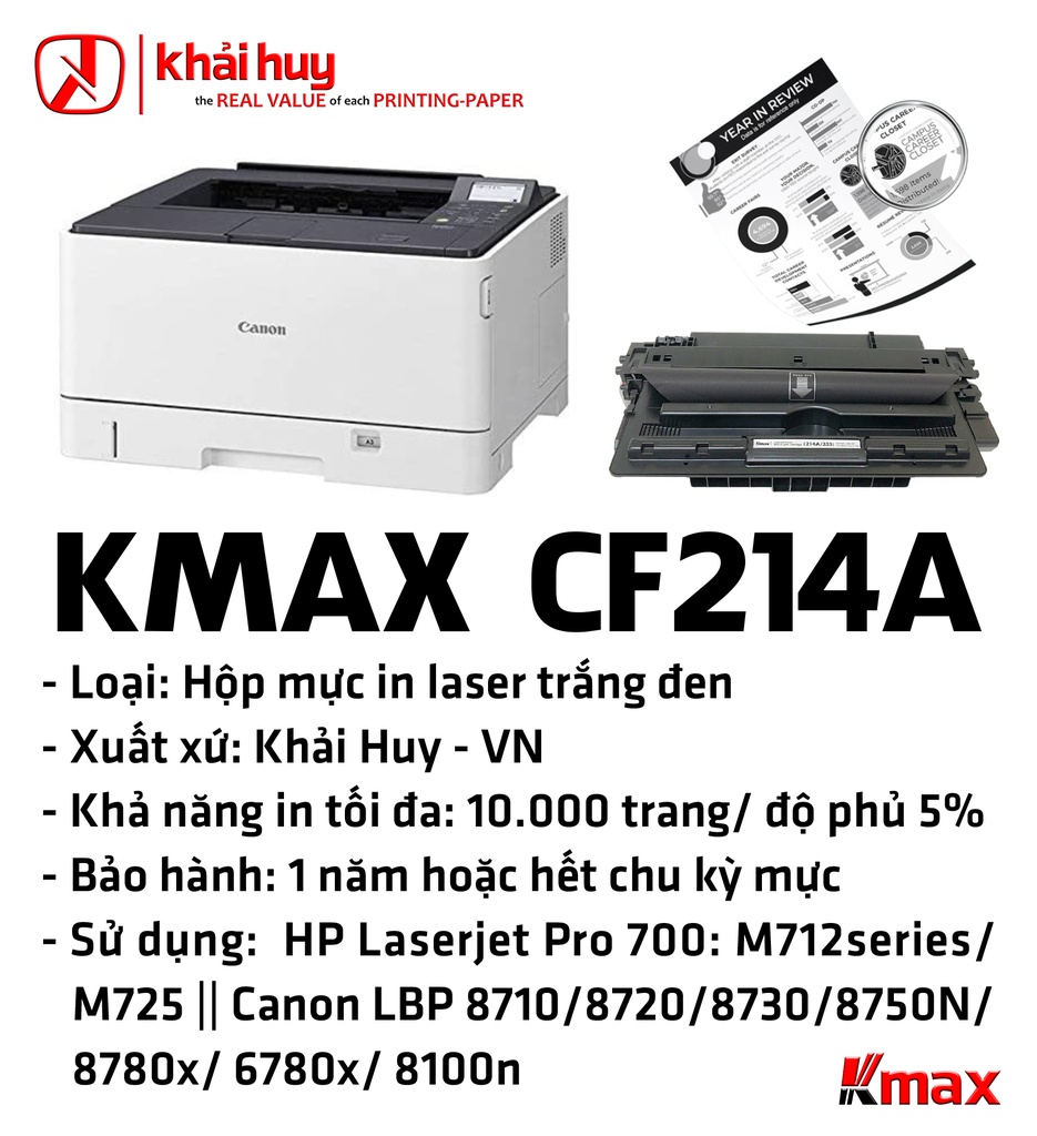 HỘP MỰC IN LASER KMAX CF214A/ 333