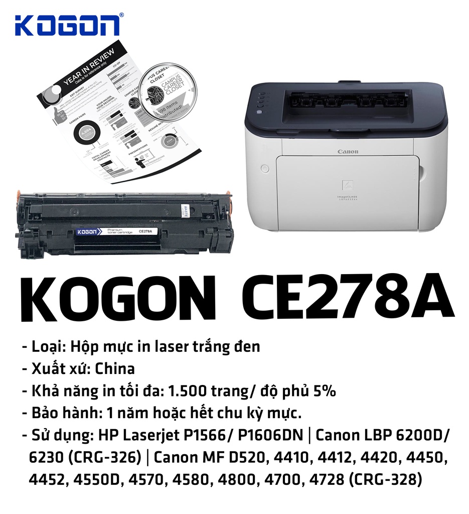 HỘP MỰC IN LASER KOGON CE278A