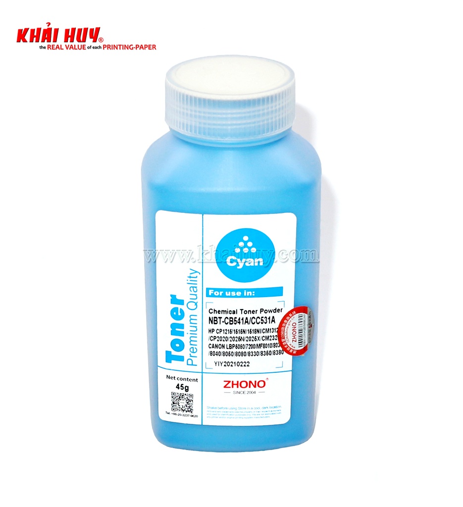 MỰC NẠP BỘT KHẢI HUY 1215C (ZHO- CYAN)