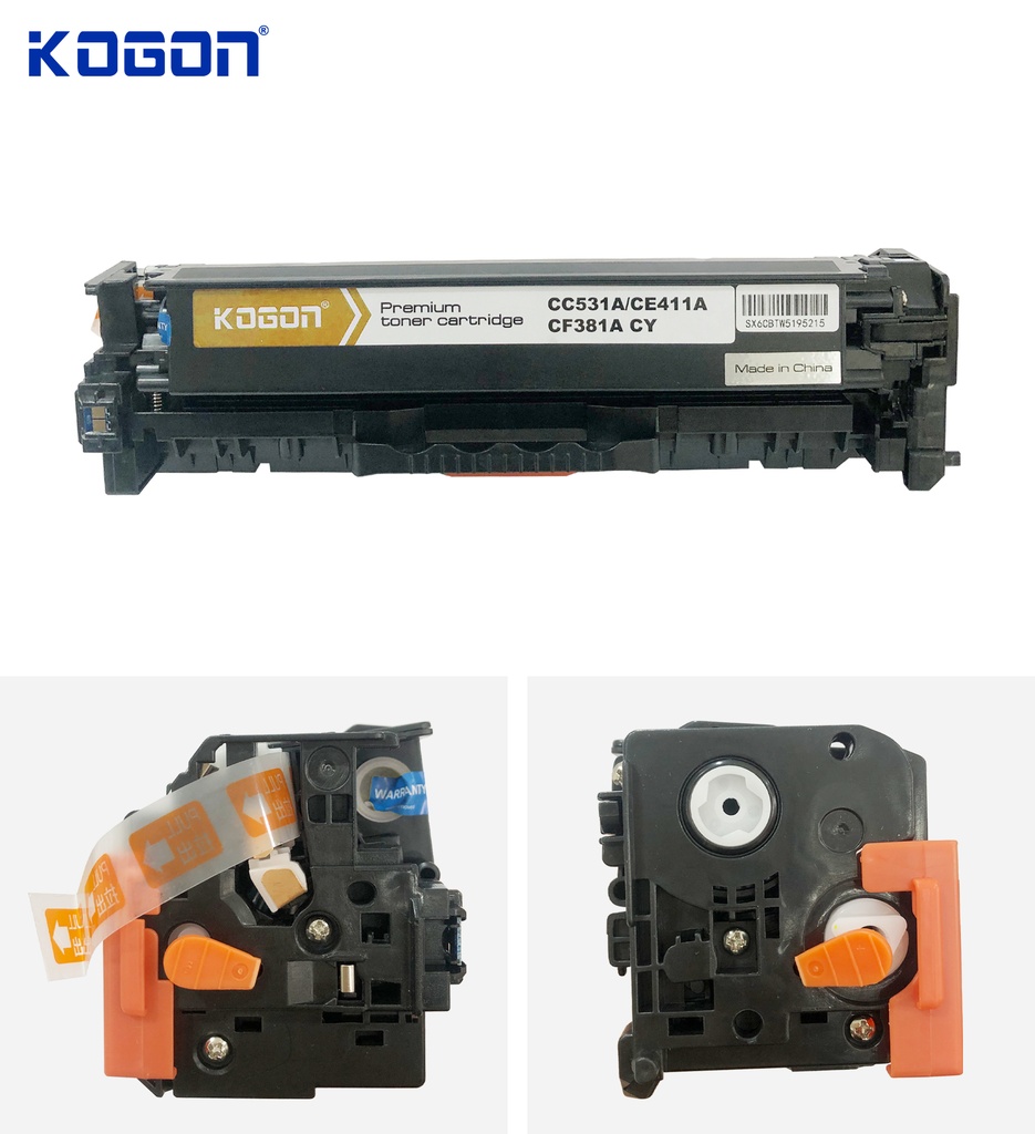 Hộp mực in laser KOGON PLATINUM CC531A/CE411A/CF381A Universal (2.8K, cyan, có chíp) - Dùng cho máy CP2020/ 2025