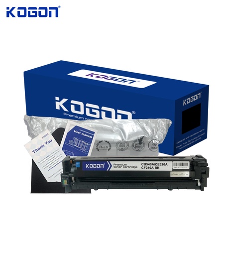 [HMUCLSR1561/405] Hộp mực in laser KOGON CB540A/CE320A/CF210A Universal (2.2K, black, có chíp) - Dùng cho máy CP1215/ 1510/ 1518