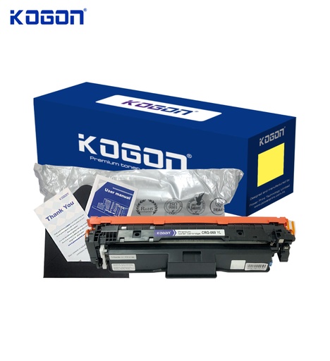 [HMUCLSR156/411] Hộp mực in laser KOGON CRG-069Y (1.9K, cyan, có chíp) - Dùng cho máy LBP 674cx/ 673cdw